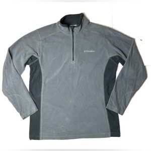 Columbia Sweater Mens Small Gray Casual 1/4 Zip Up Pullover Sweatshirt‎ Fleece